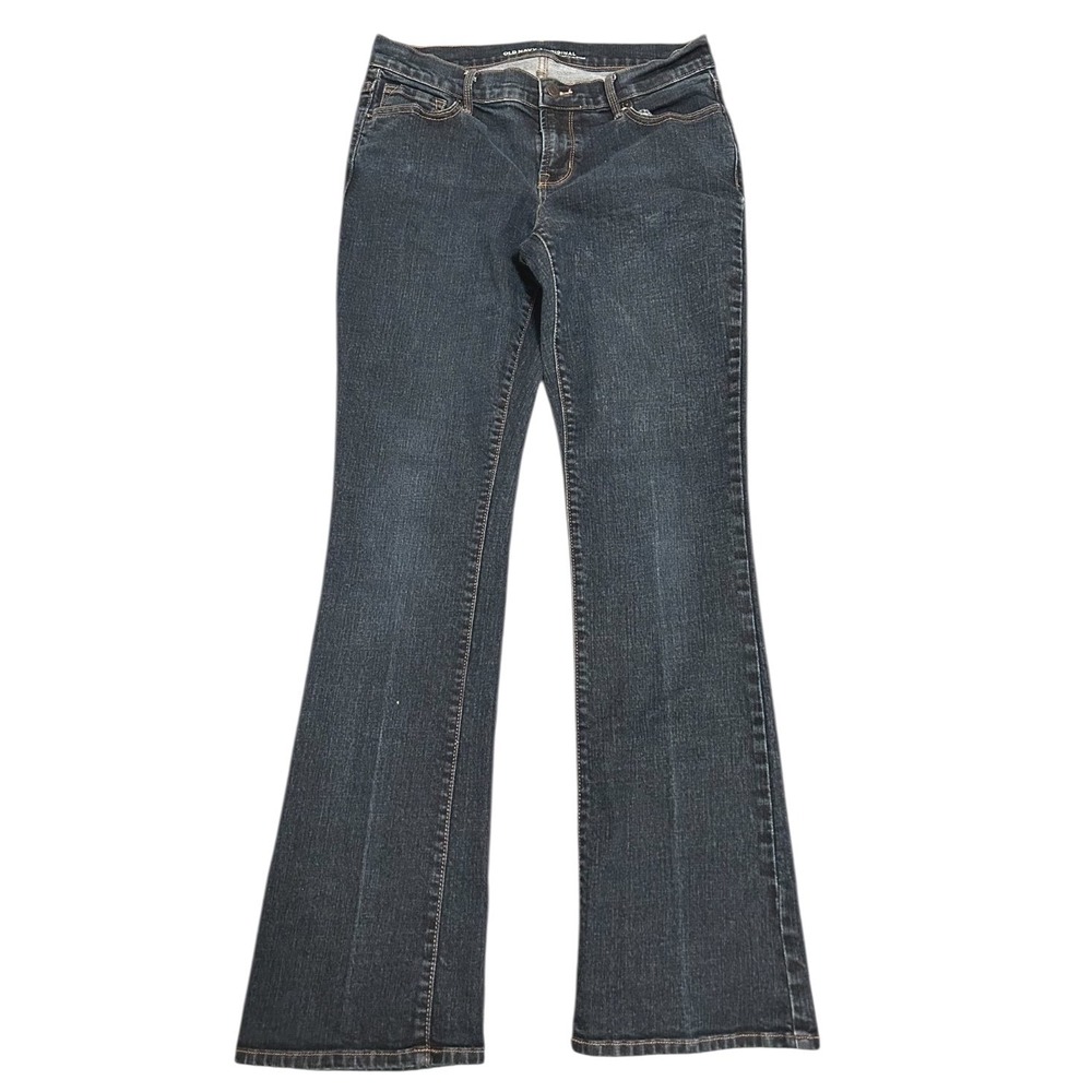 Old Navy Diva Bootcut Jeans Women 6 28x30 Dark Blue Wash Mid Rise Stretch Denim